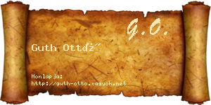 Guth Ottó névjegykártya